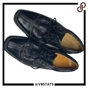 Sandro Lace Shoes Black Pebble Leather Split Toe Soft Gel Oxford Men's‎ Size 10D